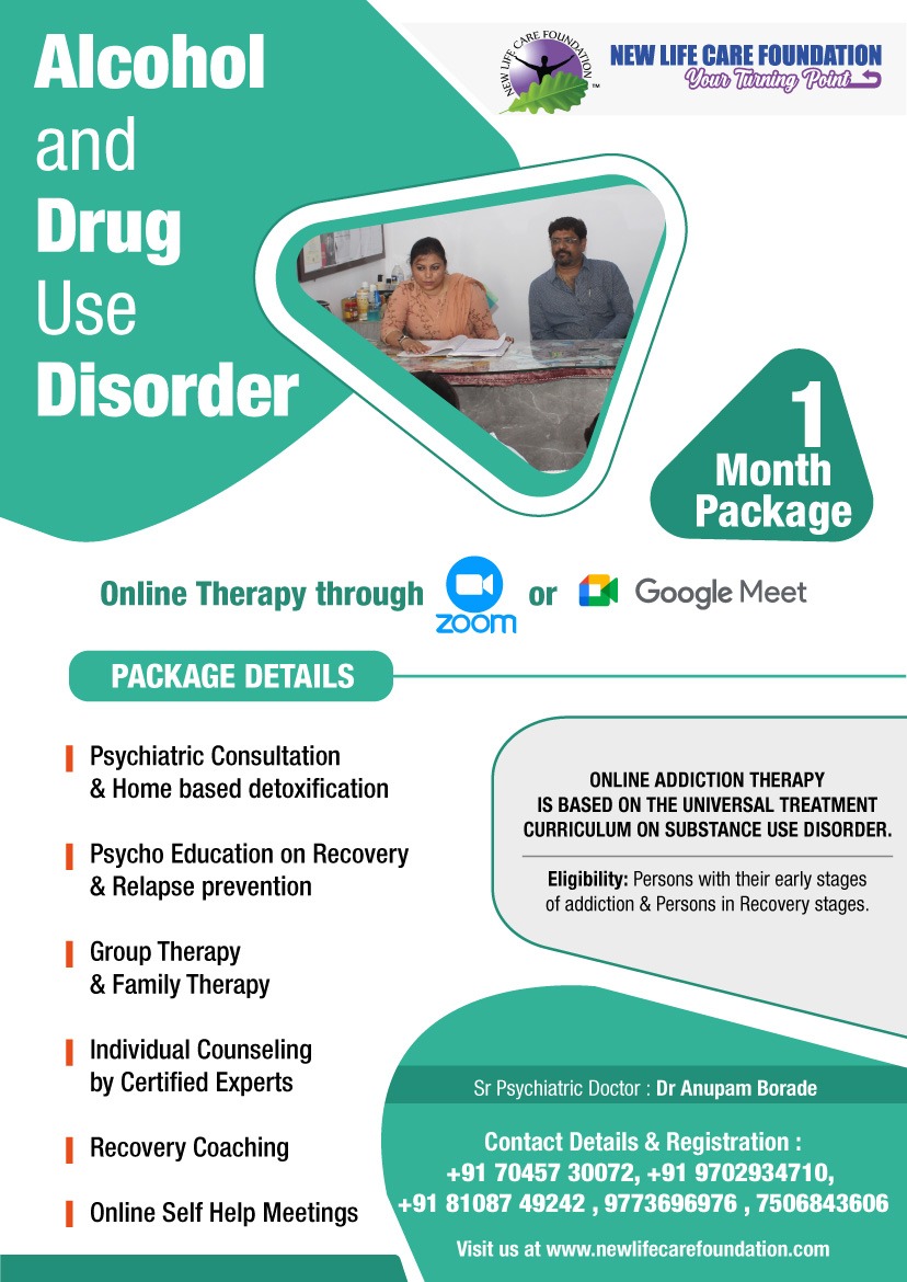 Online Virtual Therapy for Alcohol Drug Disorder Mumbai Near Thane